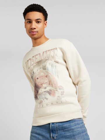 HOLLISTER Sweatshirt 'DESTINATIONS' in Beige: front