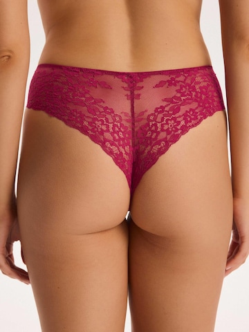 ESOTIQ - Panti 'Brazilian Slip Prive, florale Rückseite, dekorativer Rand' en rosa