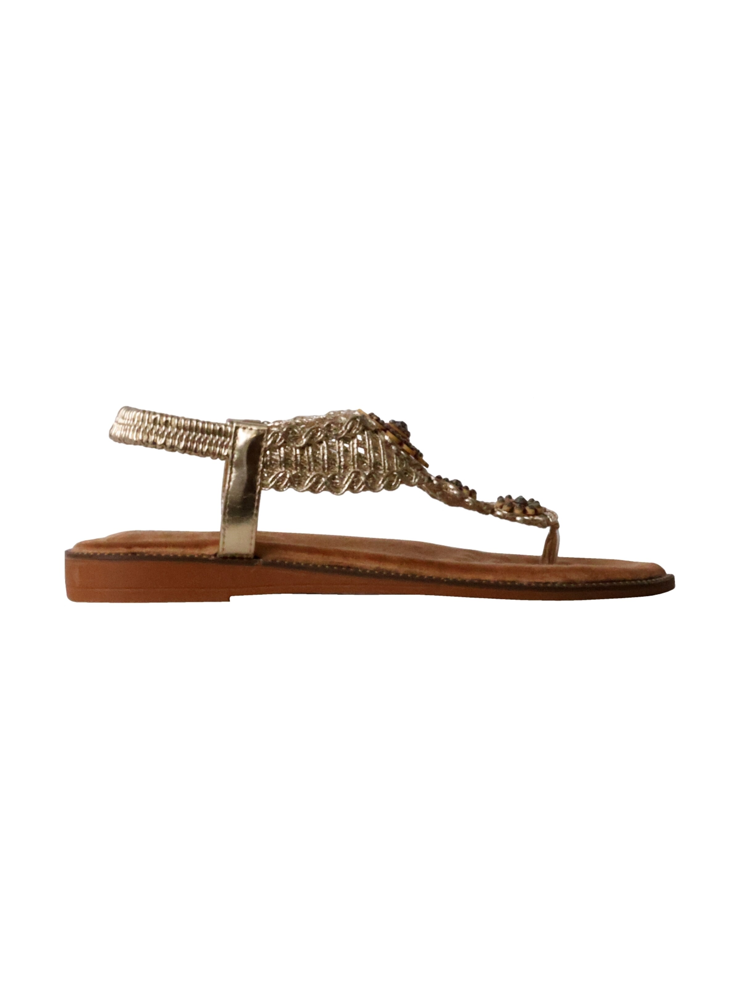 Super Mode Sandaal 'Flache Sandalen zum Hineinschlüpfen' in Goud