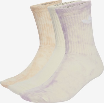 ADIDAS ORIGINALS Носки 'Tie Dye Crew 3 Pairs' в Белый: спереди