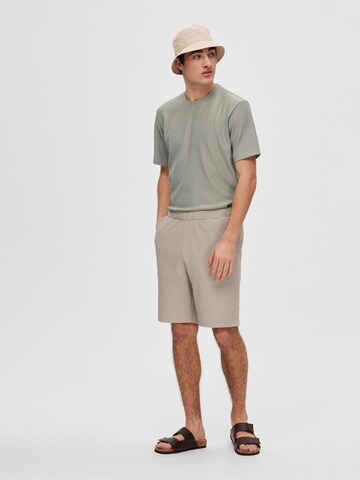 SELECTED - regular Pantalón en gris