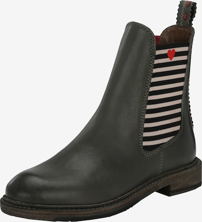 Crickit Chelsea Boots ' NADINE ' en bleu foncé / anthracite / rouge / blanc, Vue avec produit