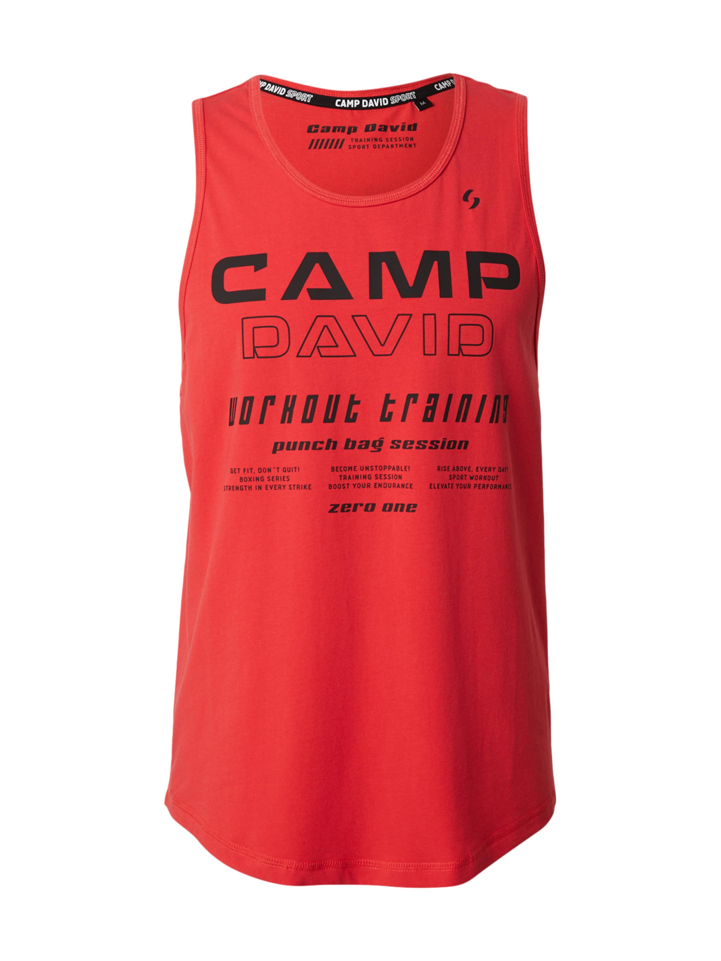 T-Shirt CAMP DAVID en rouge : devant