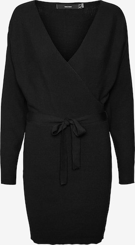 Robes en maille VERO MODA en noir : devant