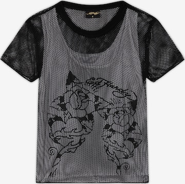 juoda Ed Hardy Marškinėliai 'Climbing Rose': priekis
