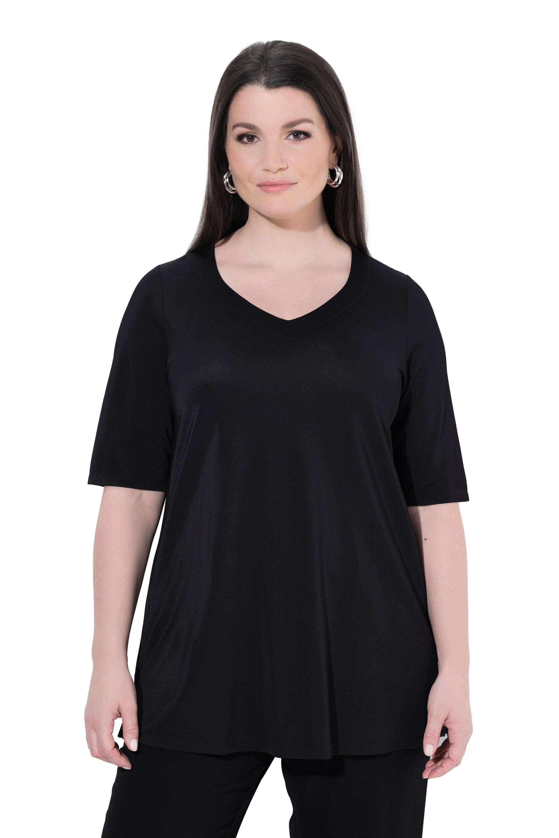 Ulla Popken Shirt in Schwarz: Vorderseite
