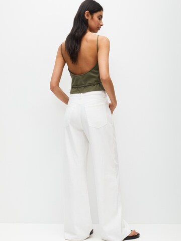 Pull&Bear Wide leg Jeans in Beige