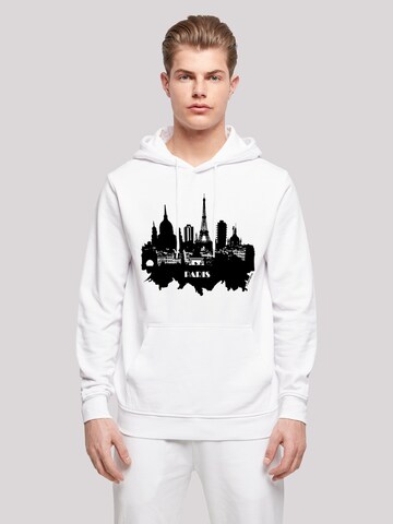 Sweat-shirt 'Paris skyline' F4NT4STIC en blanc : devant