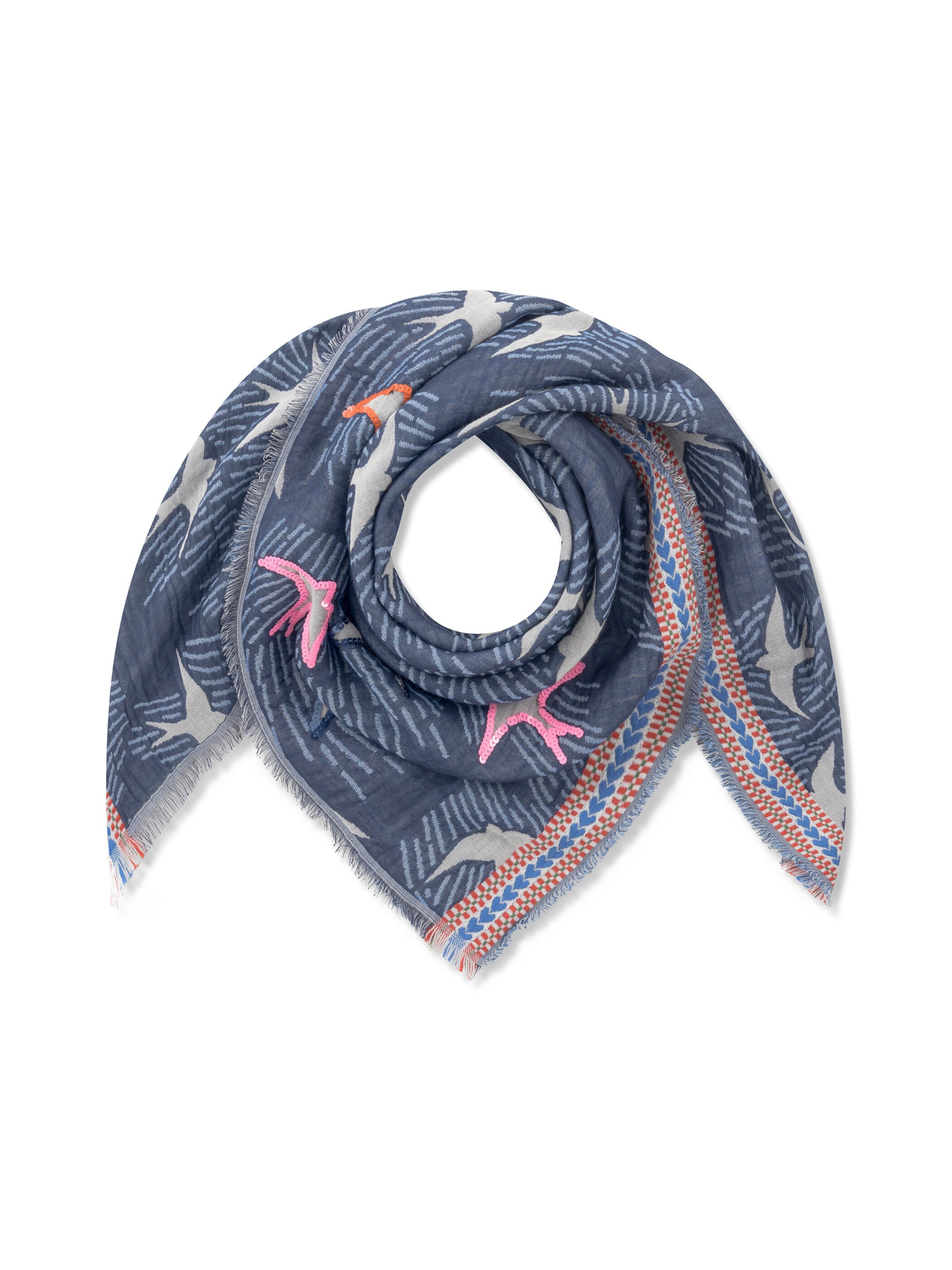 Foulard CODELLO en bleu : devant