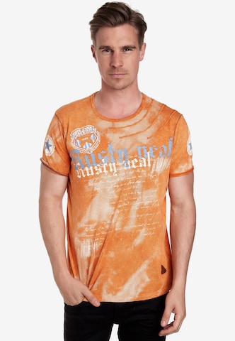 Rusty Neal Shirt in Oranje: voorkant