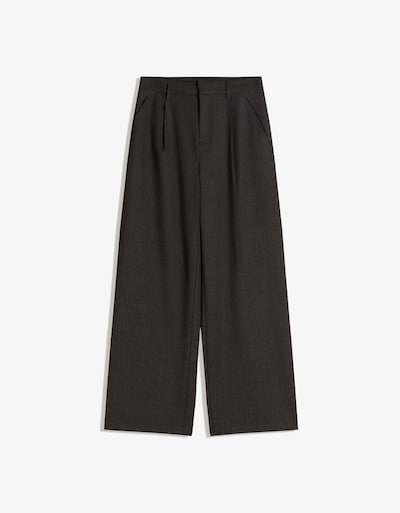 Bershka Pleat-front trousers in Anthracite, Item view