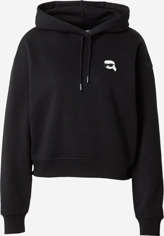 Sweat-shirt 'IKONIK' Karl Lagerfeld en noir : devant