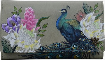 ANUSCHKA Wallet 'Regal Peacock' in Mixed colors: front