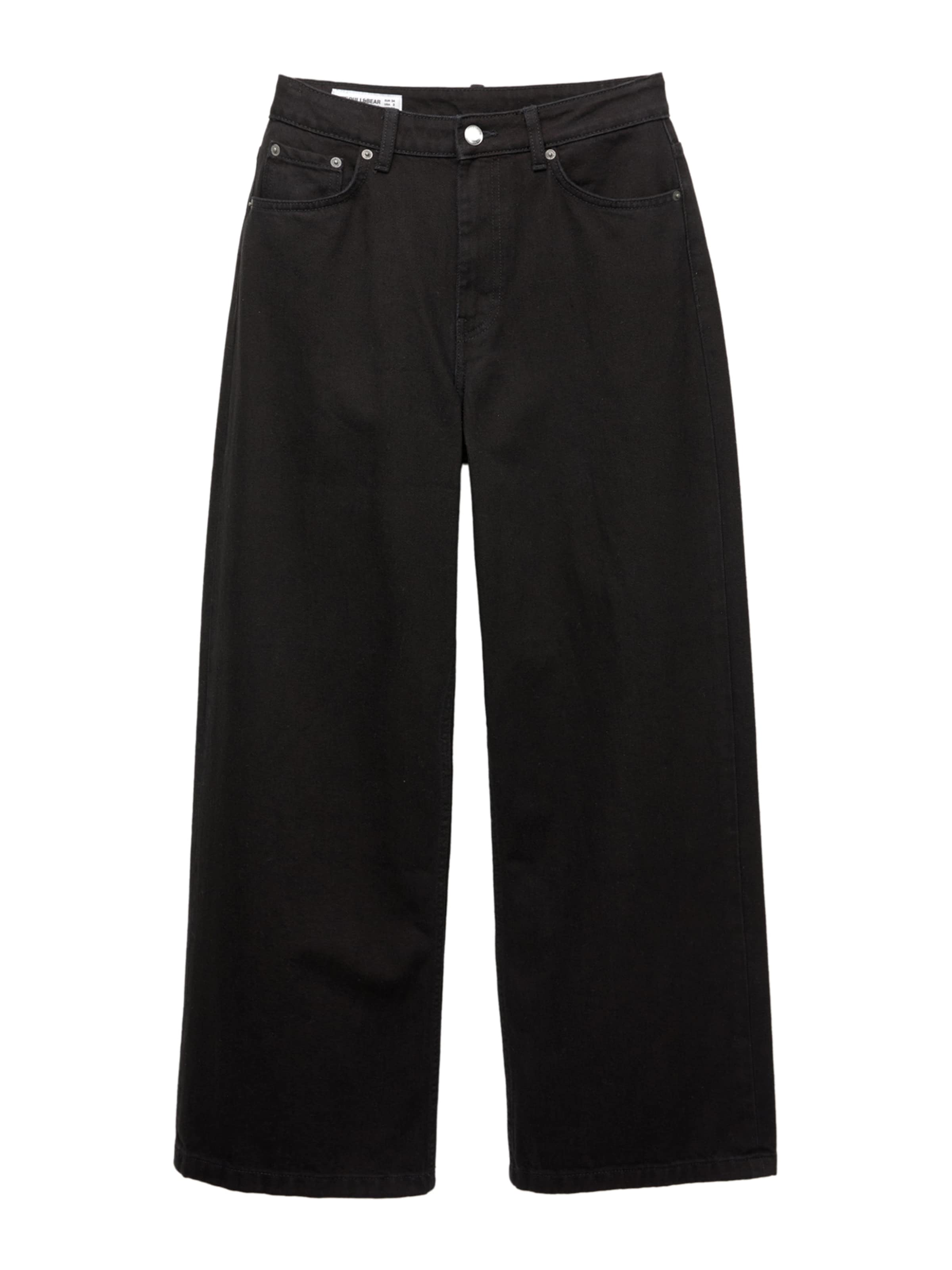 Pull&Bear Džíny 'TIRO MEDIO' – černá: přední strana