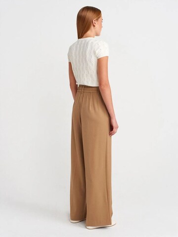 Dilvin Wide leg Pants in Brown