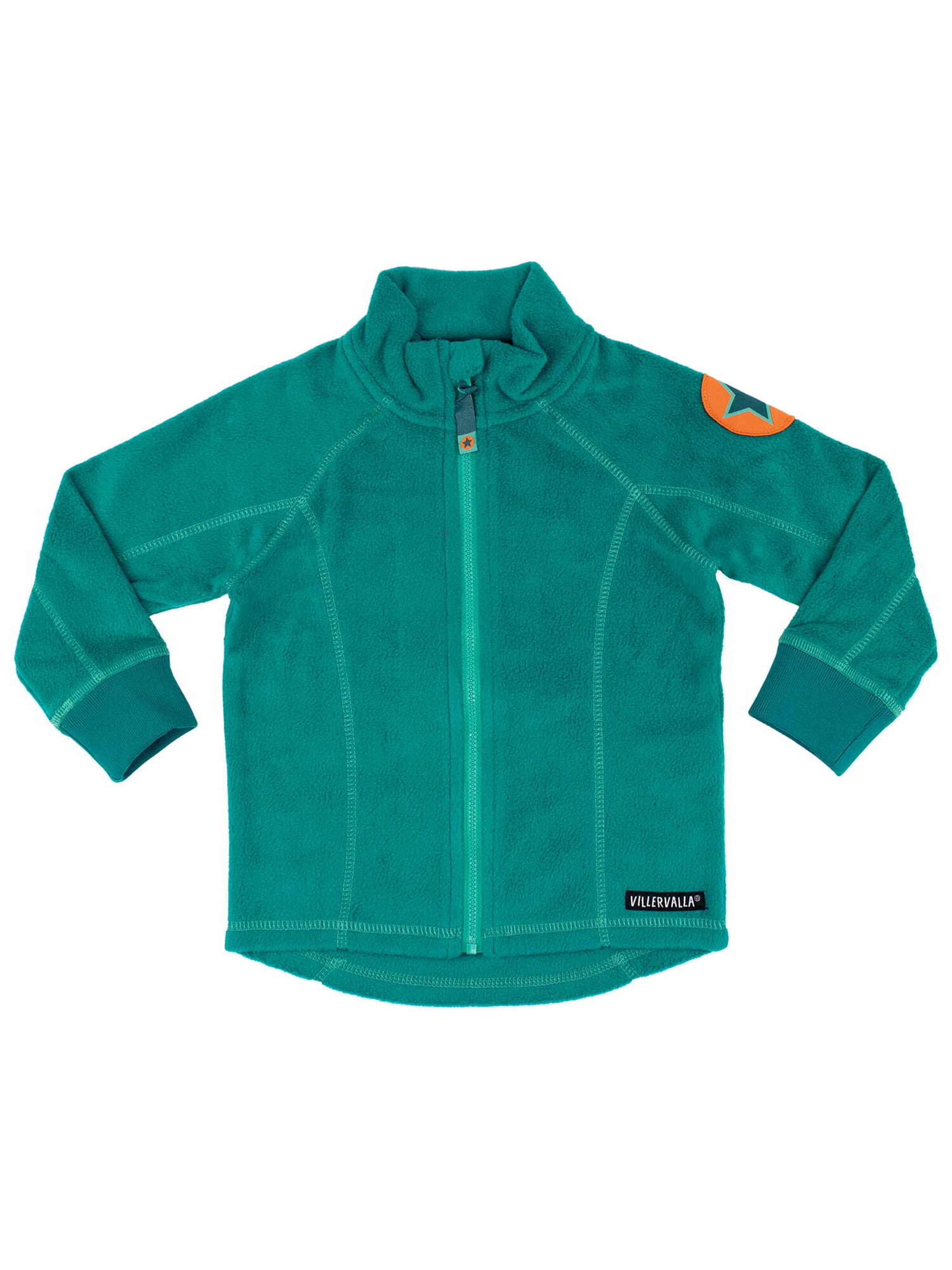 Villervalla Fleecejacke 'Basic' in Grün: Vorderseite