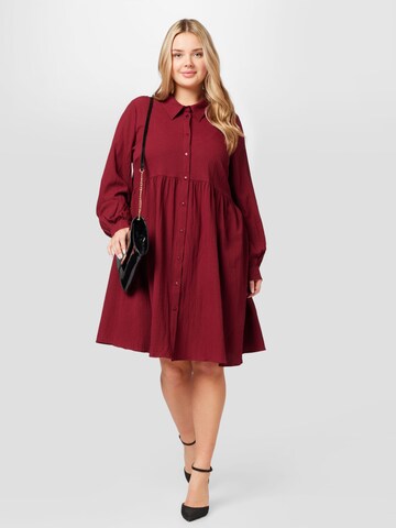 ONLY Carmakoma Shirt Dress 'Filopa' in Red