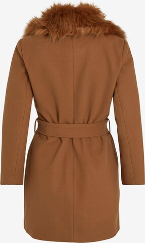 Vila Petite Winter Coat 'METIL' in Brown