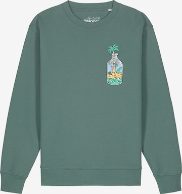 Watapparel Sweatshirt 'Holiday In A Bottle' in Groen: voorkant