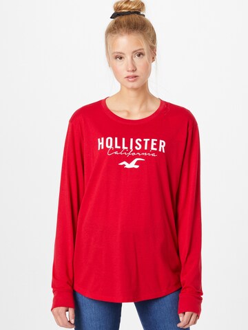 T-shirt HOLLISTER en rouge : devant