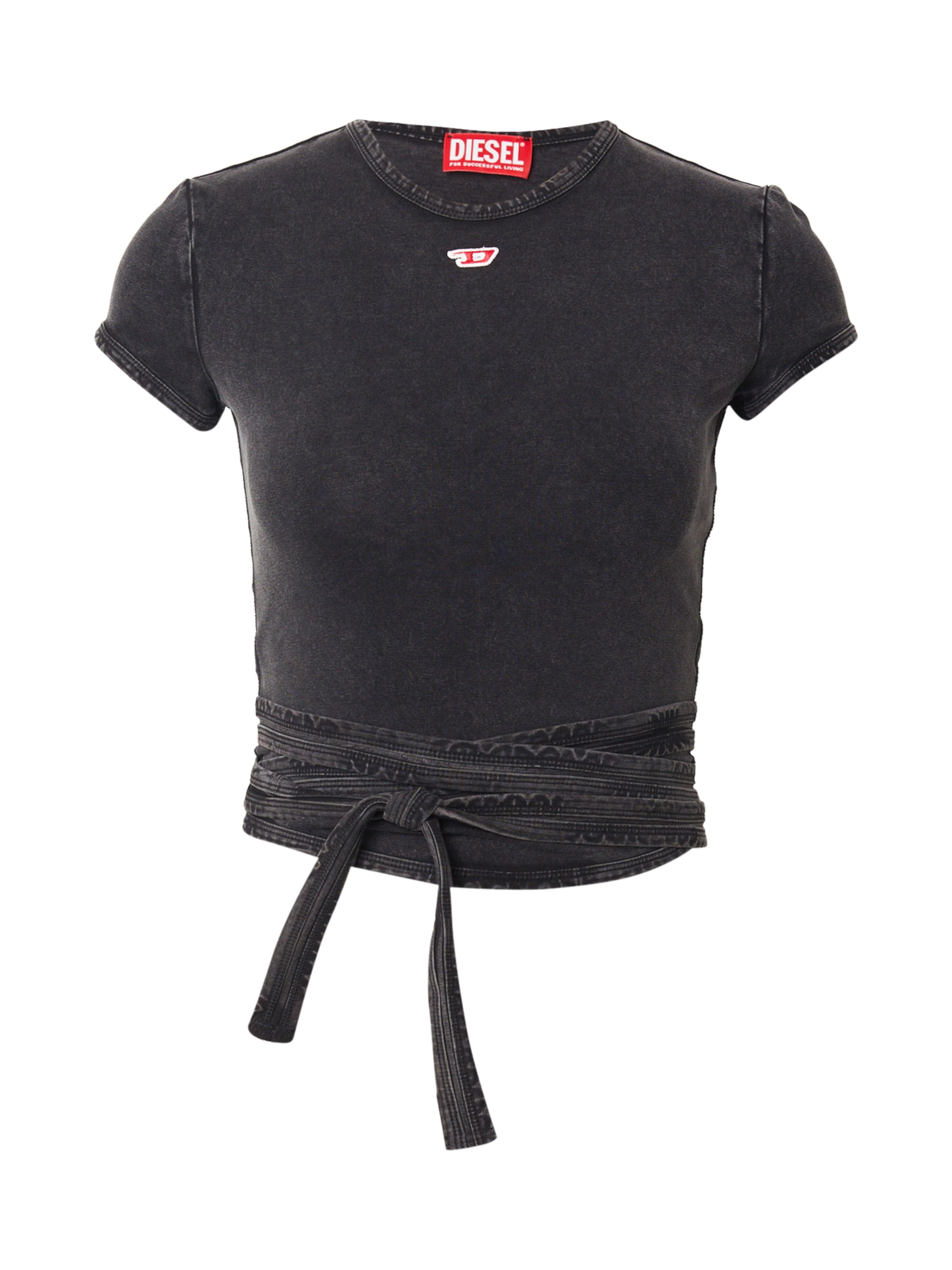 DIESEL T-shirt 'T-BUNNY-TAIL-R1' i svart: framsida