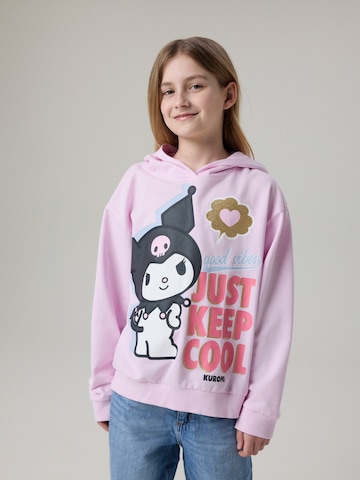 NAME IT Sweatshirt 'NKFJY HELLOK' in Pink: Vorderseite
