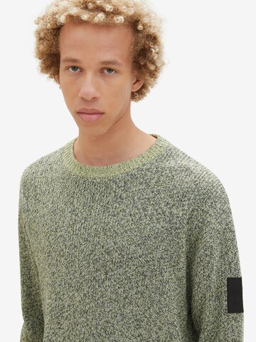 TOM TAILOR DENIM Sweater in Green