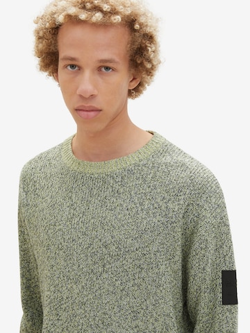 TOM TAILOR DENIM Sweater in Green