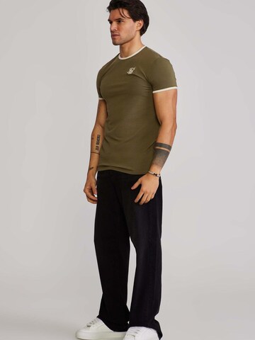 SikSilk Shirt 'Ringer' in Green