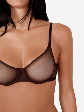 ETAM T-Shirt BH 'Pure Mesh' in Braun