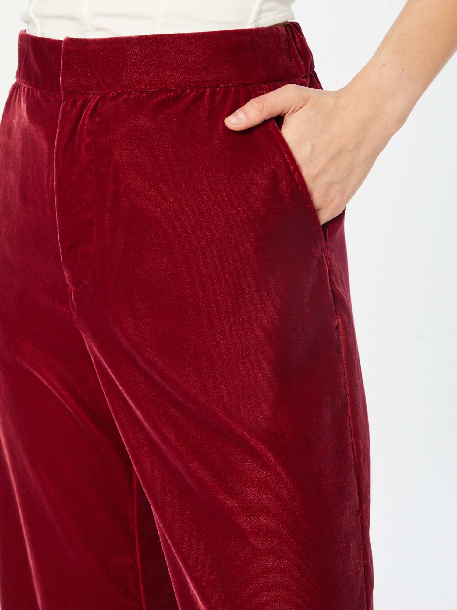 Plus size Odzież GAP Spodnie w kolorze Ciemnoczerwonym 