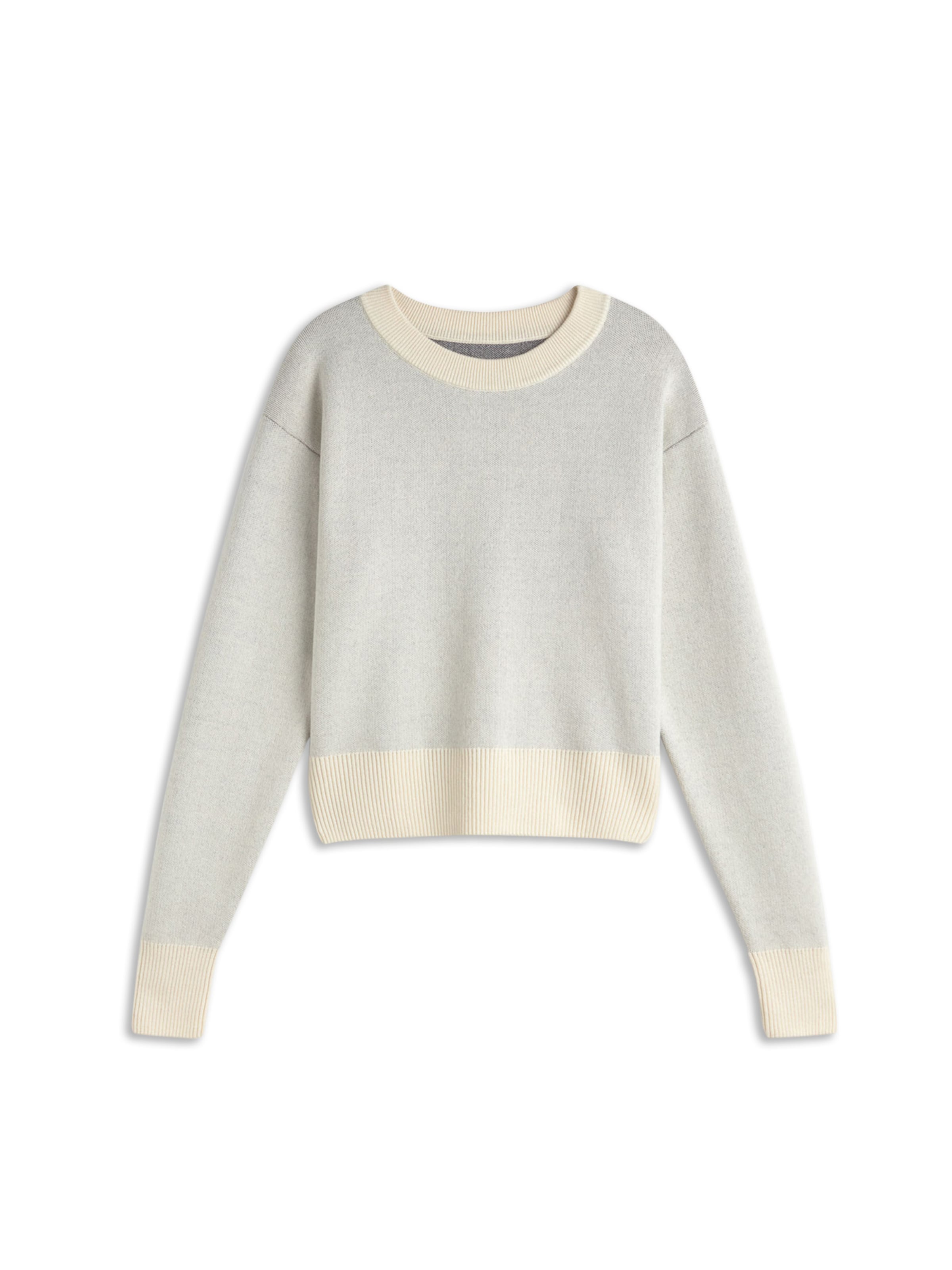 Thinking MU Πουλόβερ 'Flower Rope' σε λευκό: μπροστά