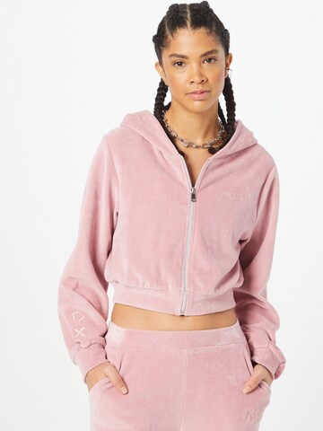 ABOUT YOU Limited - Sudadera con cremallera 'Nova' en rosa: frente