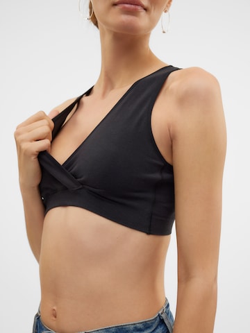 MAMALICIOUS Bustier Imetysliivit 'MLCrossy' värissä musta