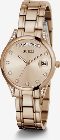 GUESS Analog Watch ' MINI AURA ' in Gold: front