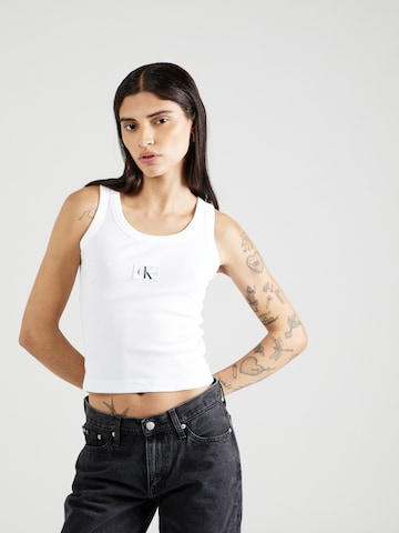 Calvin Klein Jeans Top in Wit: voorkant