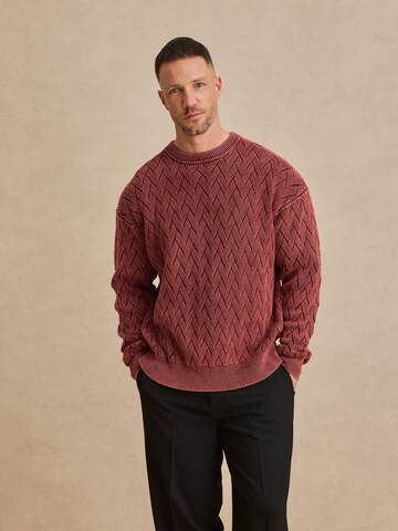 DAN FOX APPAREL Pullover 'Sören' in Rot: predná strana