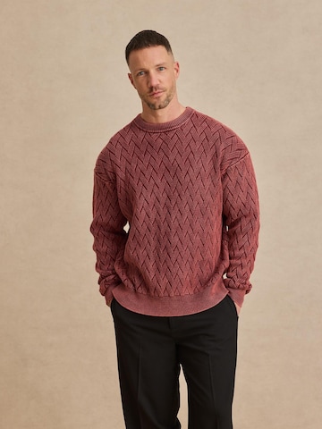 DAN FOX APPAREL - Pullover 'Sören' em vermelho: frente