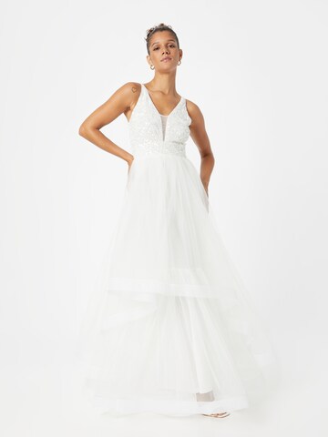 LACE & BEADS Suknia wieczorowa 'Rayssa' w kolorze biały