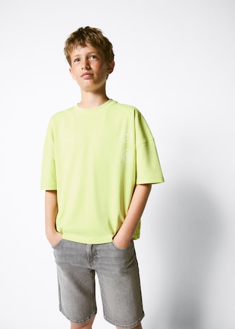 MANGO KIDS Shirt 'SLOW' in Green: front
