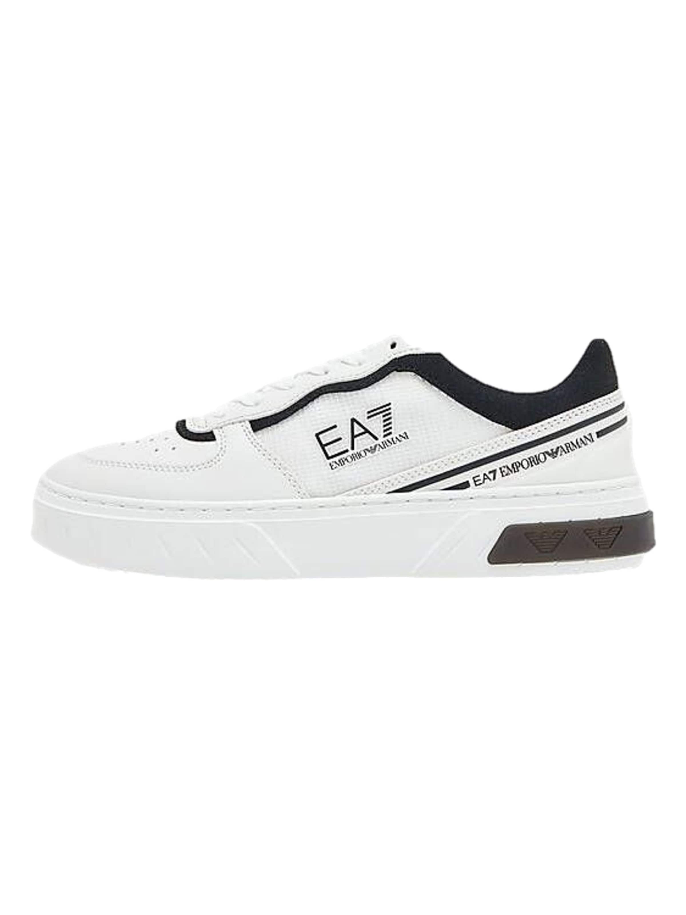 Baskets basses EA7 Emporio Armani en blanc : devant