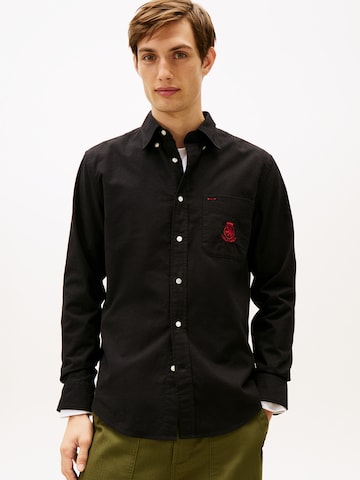 TOMMY HILFIGER Regular fit Button Up Shirt in Black: front