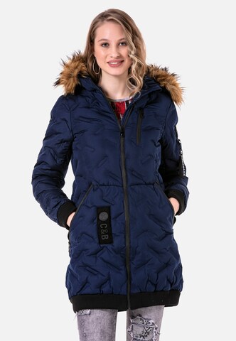 CIPO & BAXX Winter Jacket in Blue: front