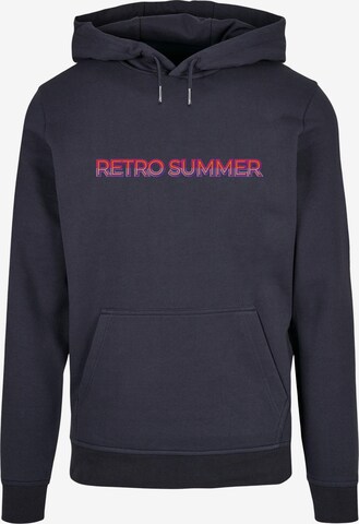 Merchcode Sweatshirt 'Summer - Retro' in Blau: predná strana