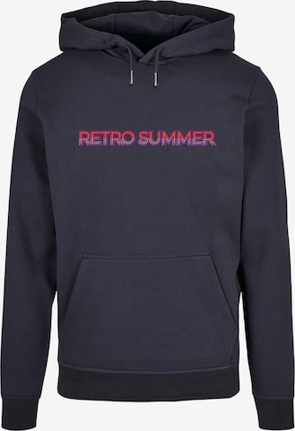 Merchcode Sweatshirt 'Summer - Retro' in Blauw: voorkant