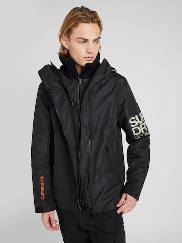 Superdry Funkcionalna jakna 'Yachter' | črna barva: sprednja stran
