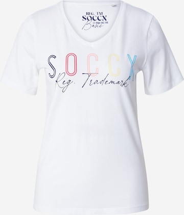 Soccx قميص بلون أبيض: الأمام