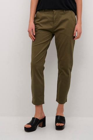 Regular Pantalon 'Brita' CULTURE en vert : devant