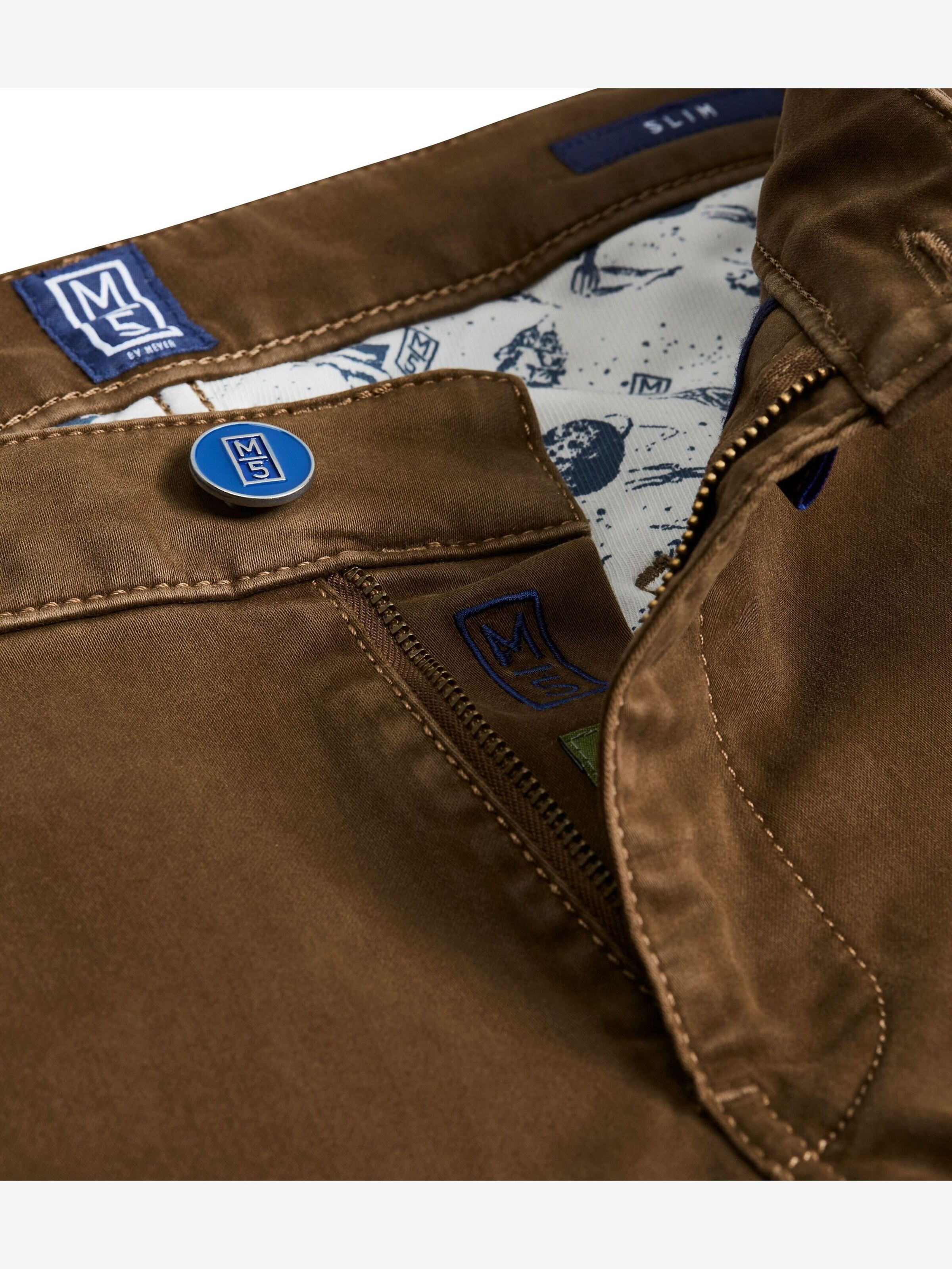 MEYER Slimfit Chino M5 Slim in Braun