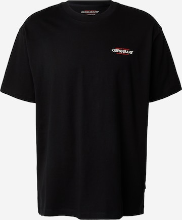 GUESS JEANS - Camiseta 'American Tradition' en negro: frente